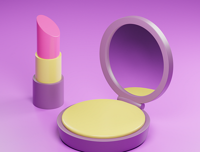 Makeup Kit 3d blender design graphic design illustration low poly