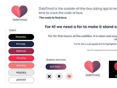 Dating app branding and logo