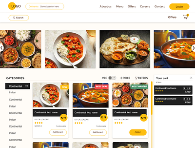 Indian restaurant - website design branding colors design icon illustration logo typography ui ux vector