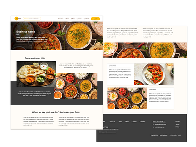 Indian restaurant website design - about page branding colors design graphic design icon illustration logo typography ui ux vector