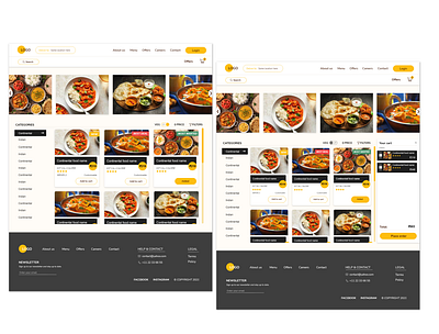 Indian restaurant website design - product page branding colors design icon illustration logo typography ui ux vector