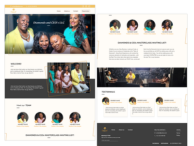 Diamonds & CEO's business - website design branding colors design icon typography ui ux vector web web design