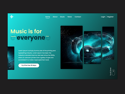 Music website design