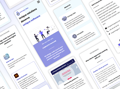EntropyLabs - software development company landing page app branding clean design colors design illustration landing page logo mobile mobile design typography ui ux vector web design