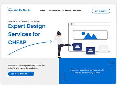 First FIGMA project for Webify Studio! animation branding clean design colors design design company figma graphic design illustration logo simple design typography ui uiux design ux vector web design