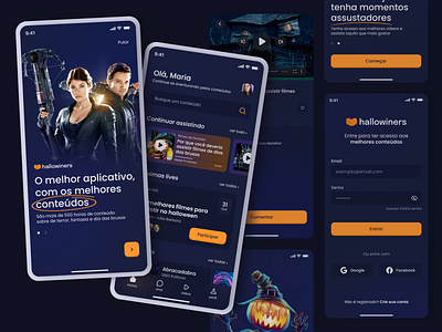 Hallowiners - an app for Halloween lovers app design ui