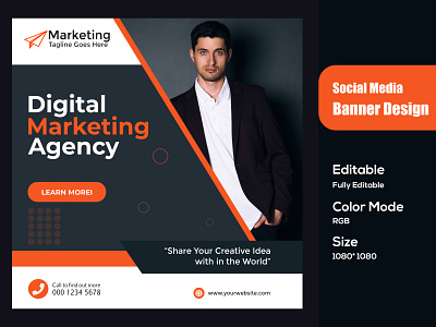 Digital marketing social media banner
