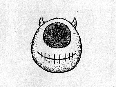 Skull 'O' drawlloween halloween illustration inktober mikewazowski monstersinc october sketch skull