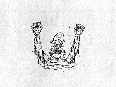 Creature from the Black Lagoon 'W' black lagoon creature drawlloween halloween illustration inktober october sketch