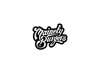 Mainely Burgers burgers identity illustration logo maine mark