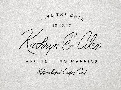 Save the Date !!! cape cod custom invitation lettering massachusetts save the date stamp wedding