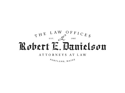 Law Logotype Lockup custom handlettering law lawyer logotype maine portland typography