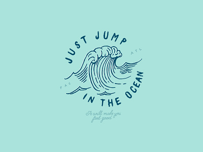 Ocean Jump fun handlettering handtype maine ocean typography water wave