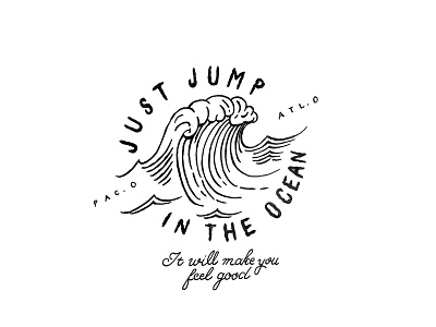 Ocean Jump fun handlettering handtype maine ocean typography water wave