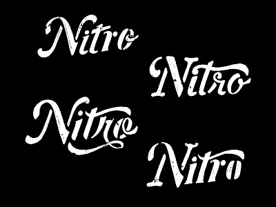 Nitro Sketches coffee cold brew custom hand lettering handtype nitro script sketch stencil