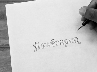 flowerspun Sketch bouquet floral flower identity leaf lettering logo logotype mark nature subscription