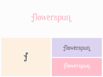 flowerspun bouquet floral flower identity leaf lettering logo logotype mark nature subscription