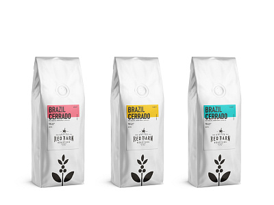 Red Barn Coffee Roasters Bag Draft boston coffee design hopkinton illustration lettering nitro packaging red barn