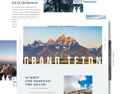 MtnMeister Summit for Someone PDF art direction boston climb grand teton grid hike jackson layout ski tetons web design