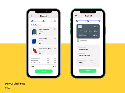 Daily UI Challenge 002 (Credit Card Checkout) android application credit card daily ui dailyui ui ux