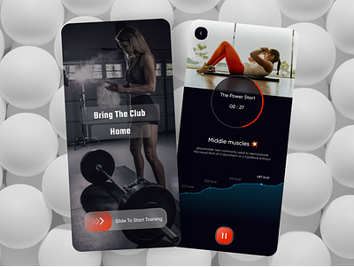 Sport(fitness) app app design cardio clean design exercise fitness app gym gym app health minimal mobile mobile app sport ui uiux ux virtual reality workout app workouts