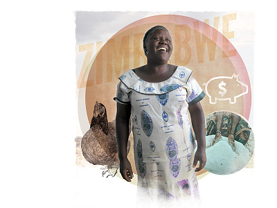 Jane africa chicken collage hands icon nonprofit pig savings zimbabwe