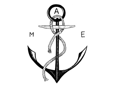 Anchor anchor rope sketch