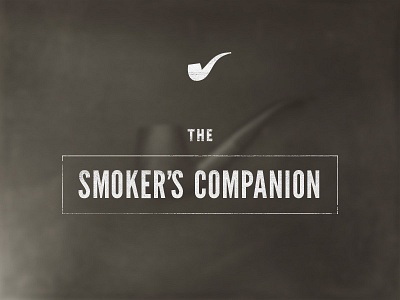 The Smokers Companion1 book logo pipe pipes smoking texture tobacco typography