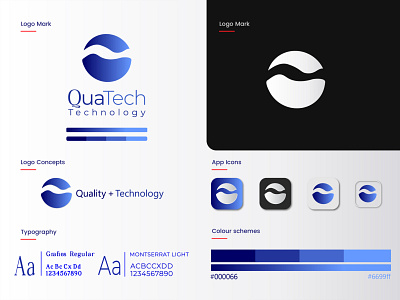 QuaTech -Logo Design branding design logo logo presentation