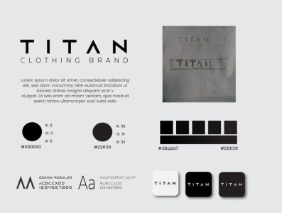 Titan clothing brand branding design logo logo presentation