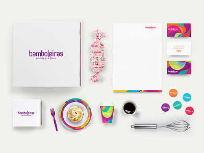 Bamboleiras bakery brand colorful concept featured food identity logo packaging stationery thedieline