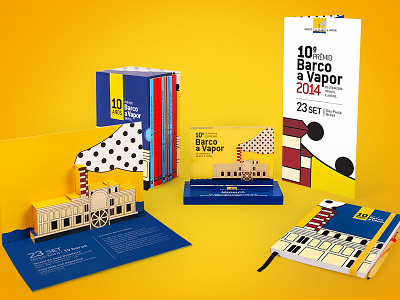 Fundação SM - Barco A Vapor barco a vapor megalo megalodesign print prêmio stationery yellow