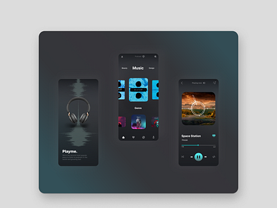 Music App UI Design #DailyUI appui branding dailyui design graphic design illustration logo ui uidesign uiux vector