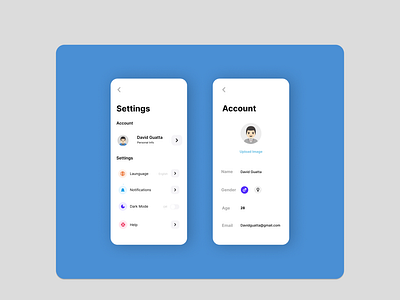 Settings UI Design #DailyUI appui branding dailyui design graphic design logo ui uiux userinterface ux vector