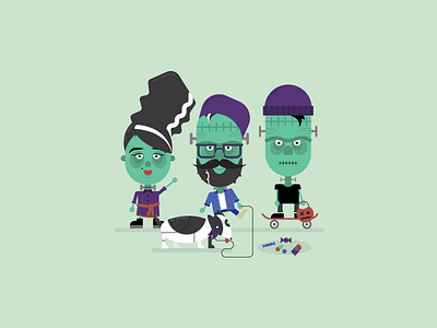 bride of frankenstein cartoon cute