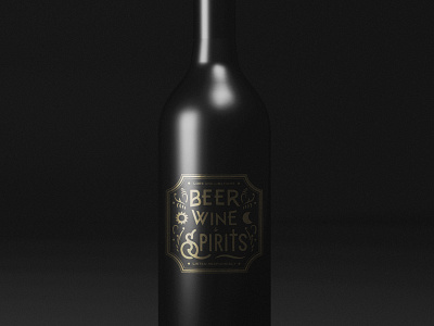 Beer Wine & Spirits Brand Mark beer branding gold foil logo ouija podcast spirits tarot wine