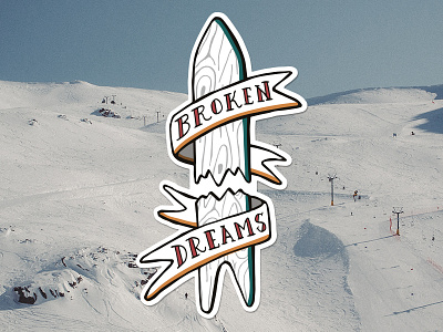 Sticker | Broken Dreams snowboard sticker sticker mule