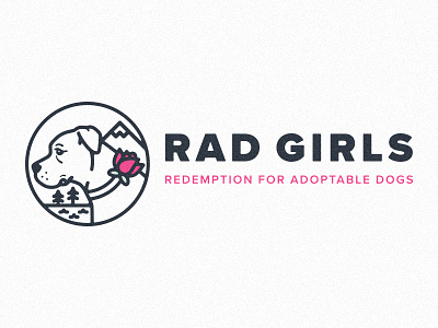 Rad Girls Identity adoption dogs girls illustration rad seal