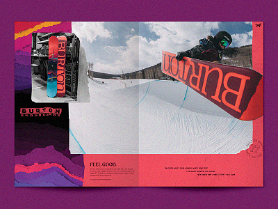 Burton Kelly Clark Built On Boards Spread ad boards built burton clark design kelly on print snowboarding snowboards spread