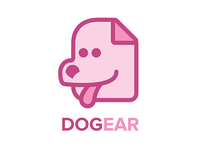 Dogear Logo app dog ear logo pink
