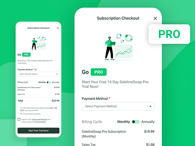 SidelineSwap - Pro Subscription (iOS 2022) app design ios marketplace mobile product design ui ux