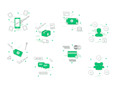 How It Works (cont.) account clean how it works icon illustration list money secure ship ui ux vector