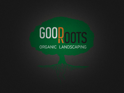 Good Roots Logo brand green identity landscaping logo organic tree