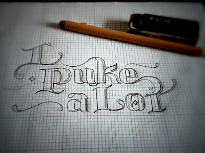 Ipukealot hand drawn logo type typography