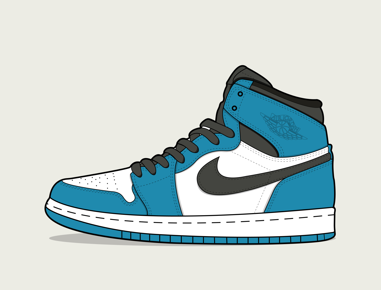 Air Jordan 1 'University Blue' by Saeedl on Dribbble