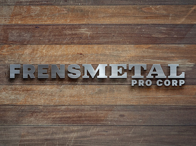 FrensMetal logo concept for Frensco, Inc. brand branding construction construction logo design logo metal metal logo