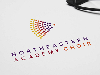 Northeastern Academy Choir Logo academy brand branding choir christian design graphic design high school logo music play sing singers singing