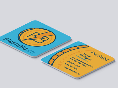 FlashBid Business Card Design Concept bid brand business card coin money stationery