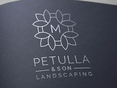 Logo Design for M Petulla & Son Landscaping brand landscaping leaves logo