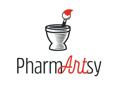 PharmARTsy Logo Design branding logo medical medicine pharmacy vector